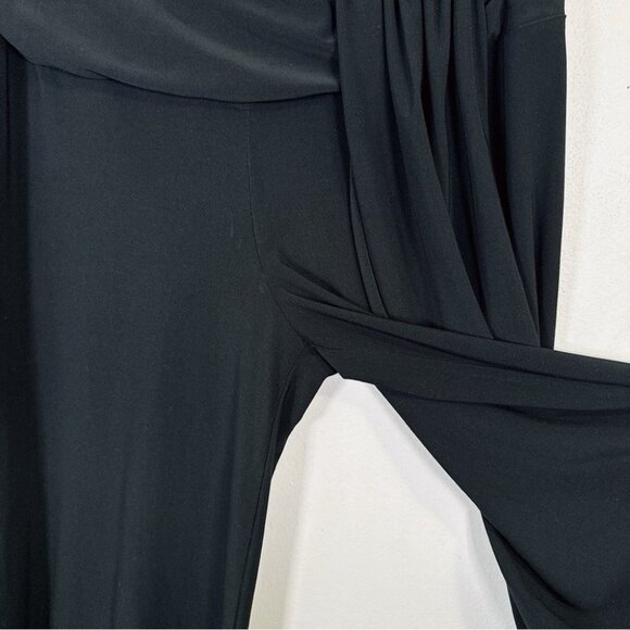 Frank Lyman Palazzo Wide Leg Ruched Drape Pant, size 10 - Picture 6 of 14